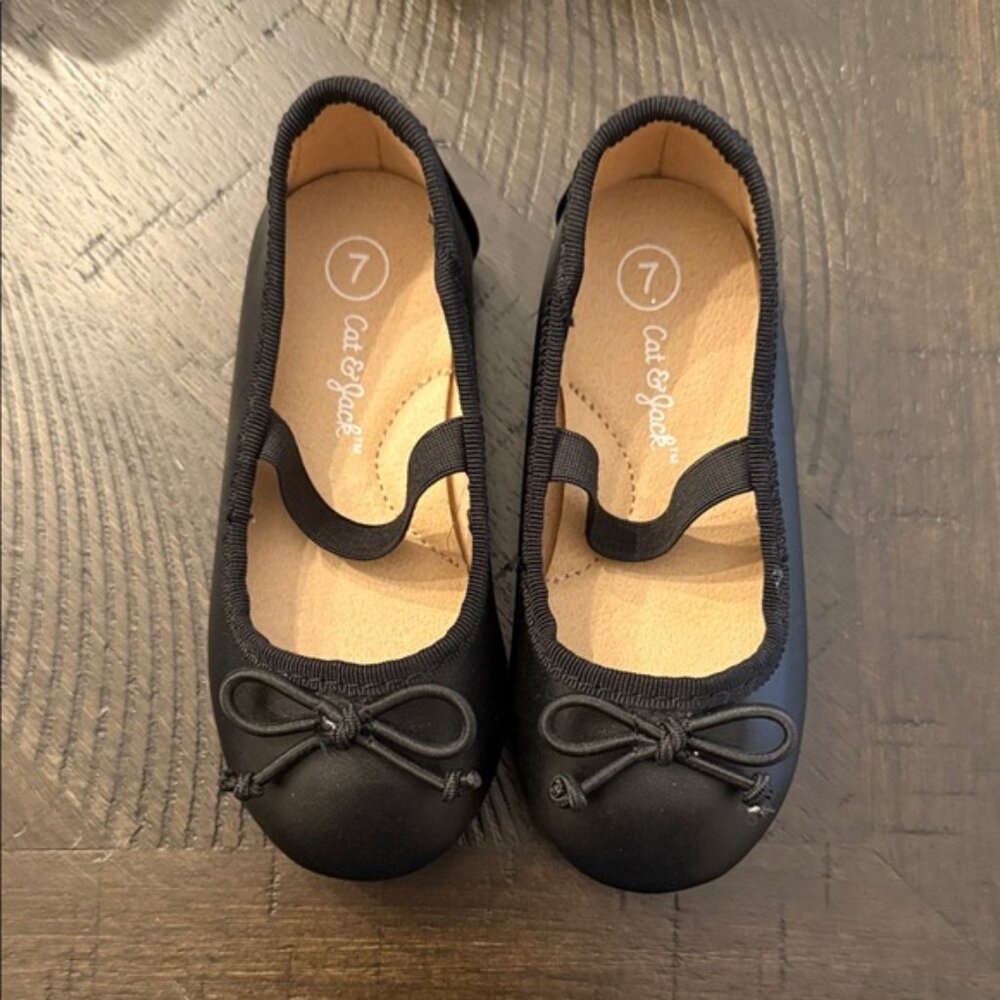 Cat & Jack Toddler Black Dress Shoes - 7C